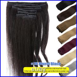 Russian Mega Thick Double Weft Real Remy Human Hair Extensions Clip In FULL HEAD