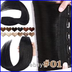 Russian One Piece Clip In 100% Real Human Hair Extensions Thick Weft Seamless UK