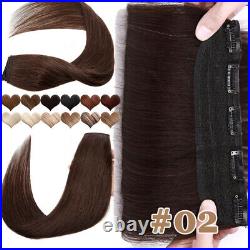 Russian One Piece Clip In Extensions Real Human Hair 3/4 Full Head Thick Blonde