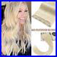 Russian Remy Human Hair Extensions Clip In 100% Real Hairpiece Blonde Half Head