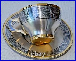 Russian Ussr Imperial Silver Enamel Gold Cup Shots Goblet Chalice Kovsh Bowl Egg