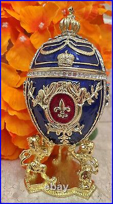 Sapphire Faberge egg Graduation Faberge egg JewelryBox Fabergé