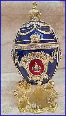 Sapphire Faberge egg Graduation Faberge egg JewelryBox Fabergé