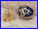 Sapphire Faberge egg Swarovski Handset 24k GOLD Faberge egg trinket box Handmade