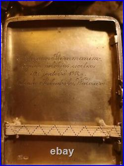 Superlative Antique Imperial Russian Solid Silver And Solid Gold Cigarette Case