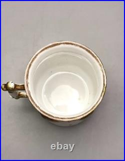Vintage Kuznetsov Russian Imperial Enamel Gold Coating Porcelain Mug With Lid
