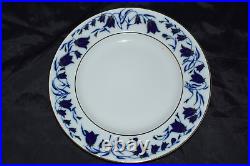 Vintage LOMONOSOV Cobalt Blue Gold Dinner Plate Imperial Porcelain Russian Set 4