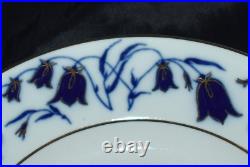 Vintage LOMONOSOV Cobalt Blue Gold Dinner Plate Imperial Porcelain Russian Set 4