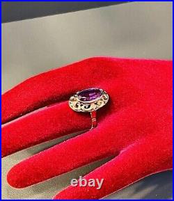 Vintage Ring Gold 583 14K Alexandrite Women's Jewelry O? Dessa Russian USSR Royal