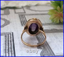 Vintage Ring Gold 583 14K Alexandrite Women's Jewelry Russian O? Dessa USSR Royal