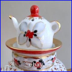 Vintage Russian Imperial Lomonosov Porcelain Cockerels Teapot Samovar Shape