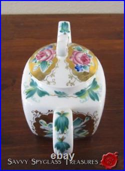 Vintage Russian Imperial Porcelain Factory Lomonosov Roses & Gold Teapot