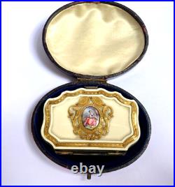 Vintage Russian Imperial Solid Gold Red Enamel Elizabeth I of Russia Wallet