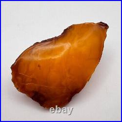 Vintage USSR Royal Amber Women's Jewelry Brooch Yellow Baltic Massive 7.8 Gram