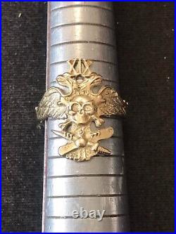 WWI Imperial Russian 14k Gold Pilots Skull Ring-Death or Glory Regiment